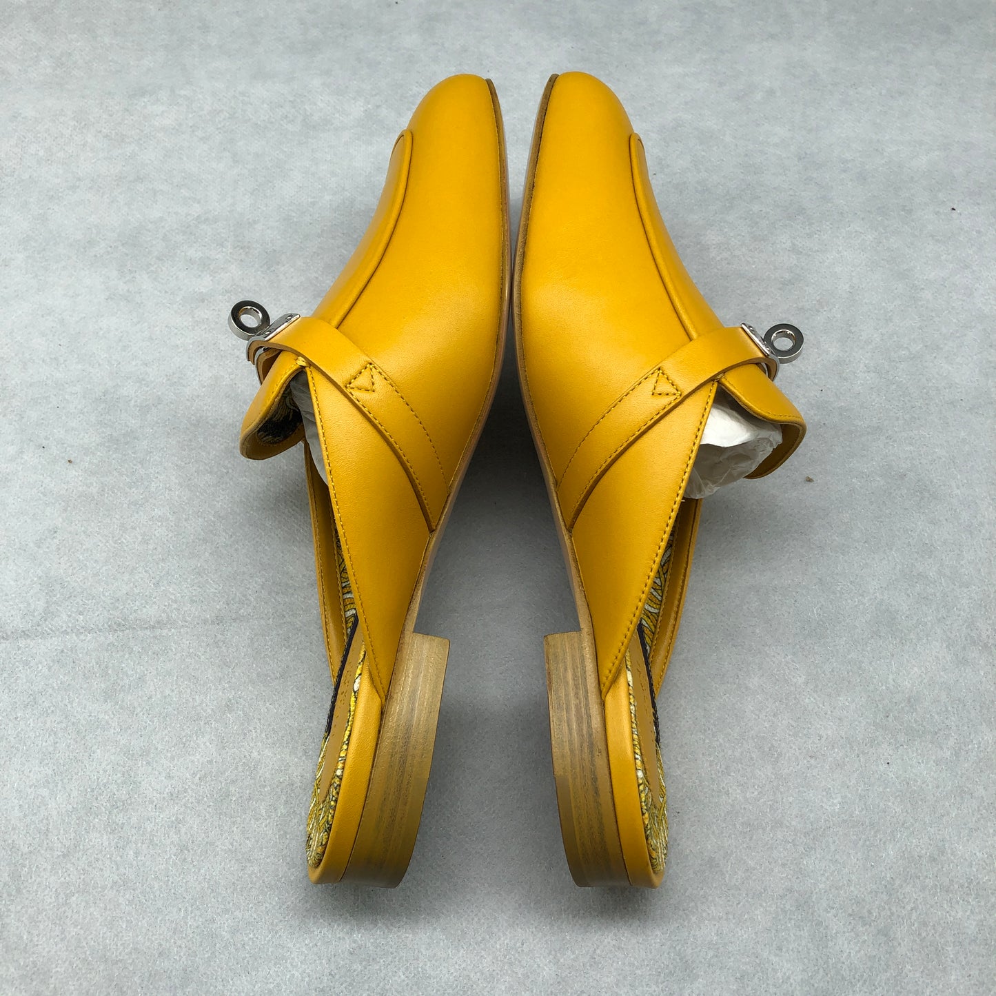 Hermes Women's Yellow Oz Mules shoes 37