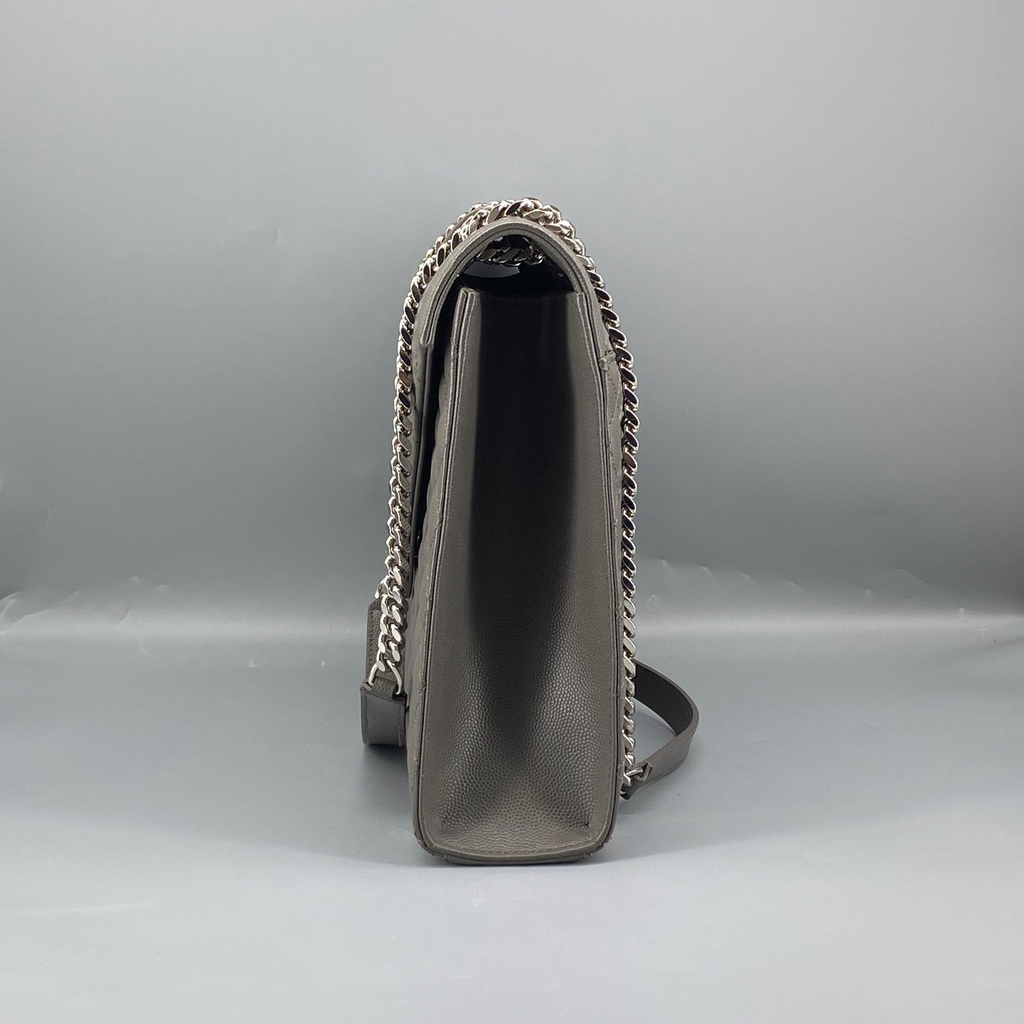 Saint Laurent Envelope Mix Matelassé Grey Chain Shoulder Bag