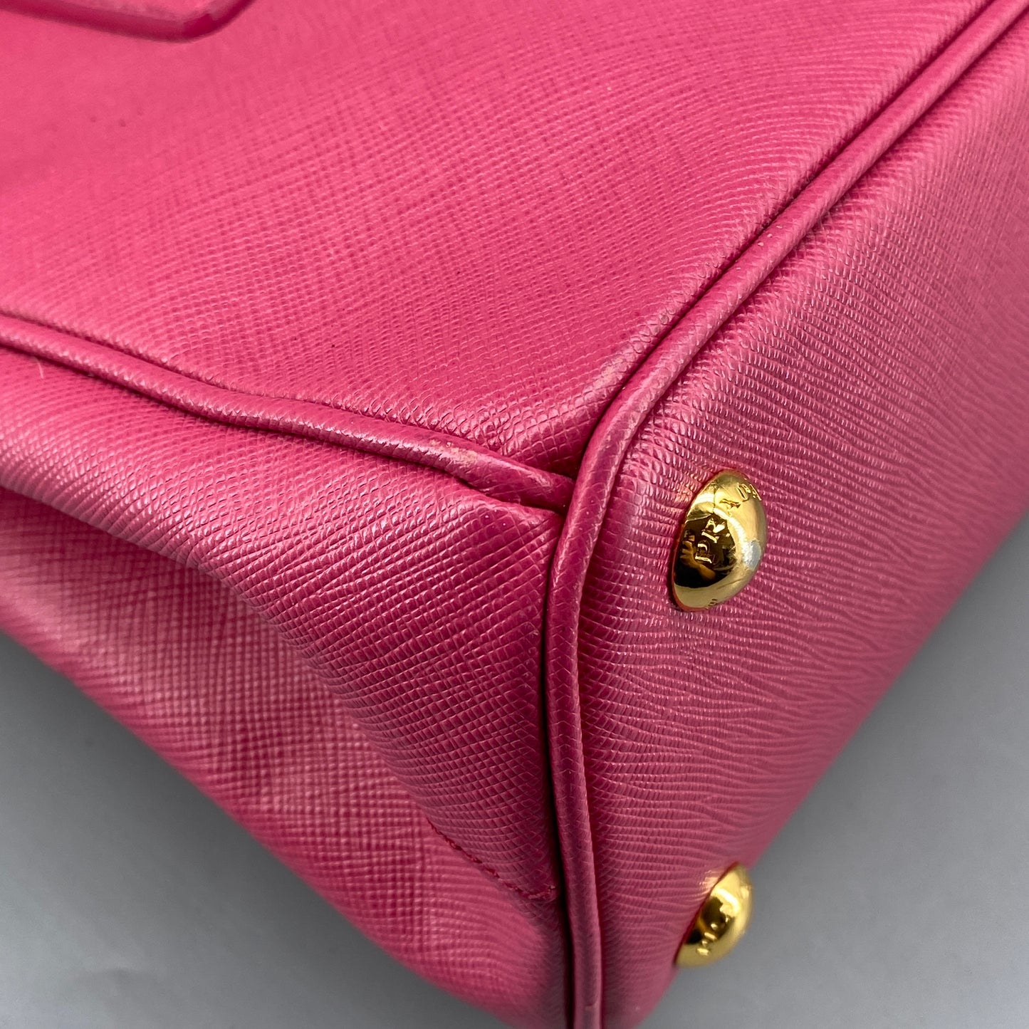 Prada Pink Saffiano Leather Galleria Handbag