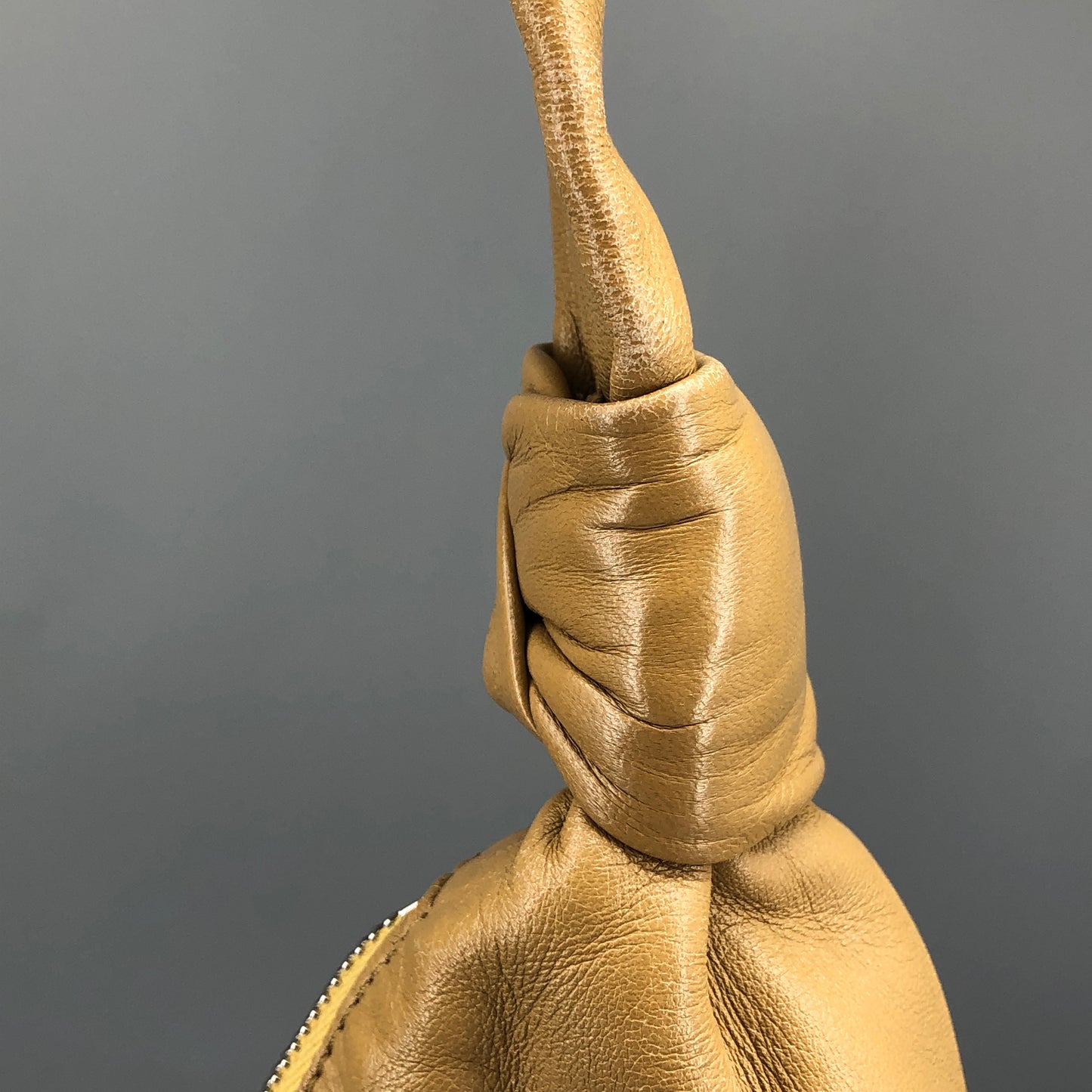 Lemaire Croissant Leather Shoulder Bag  Mustard Yellow