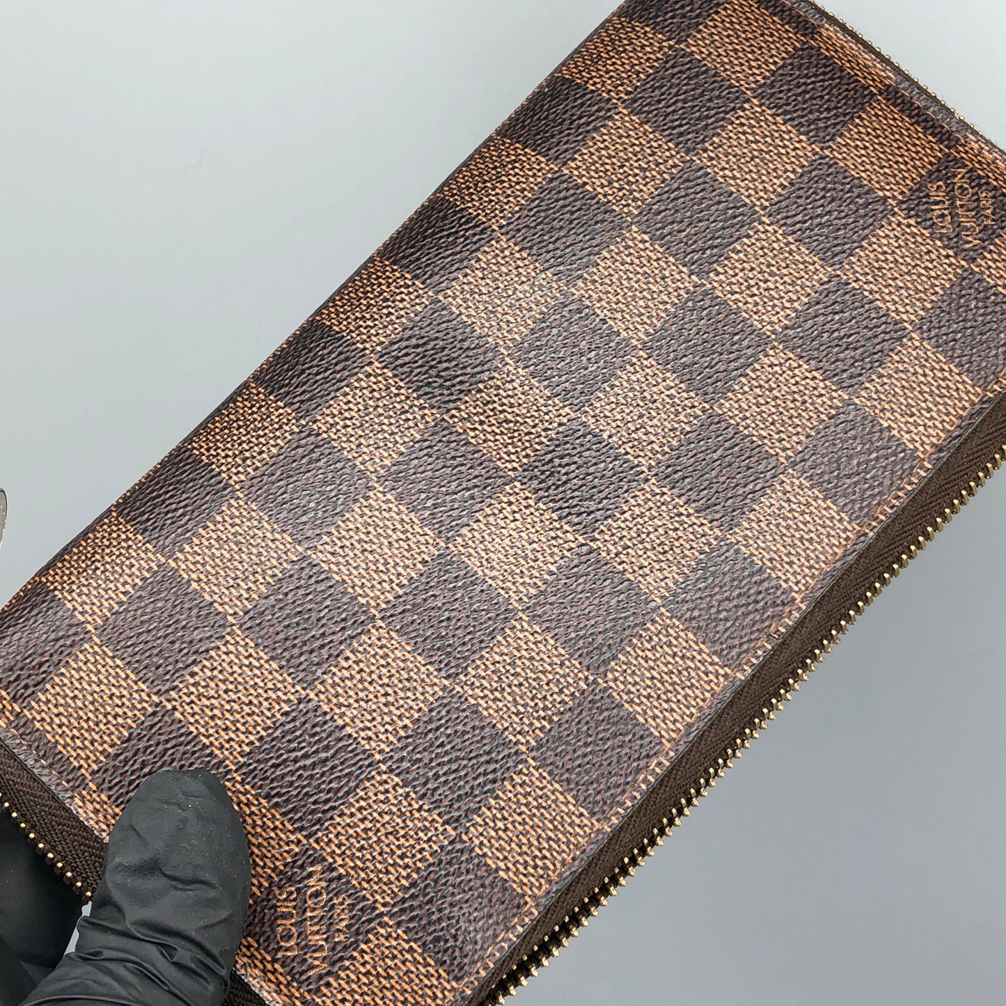 Louis Vuitton Damier Ebene Zippy Wallet Brown