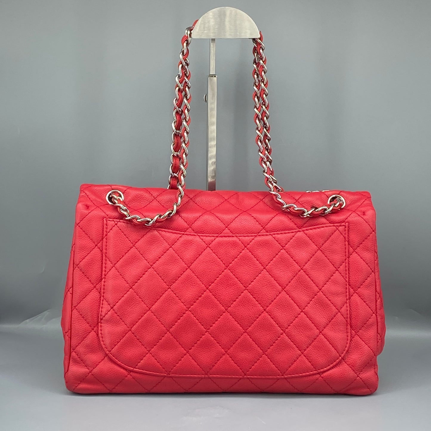 Chanel Classic Soft Red Quilted Leather Flap Shoulder Bag