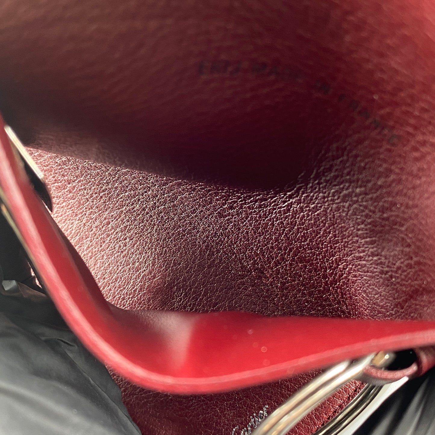 Cartier Dark Red Grain Leather Key Case
