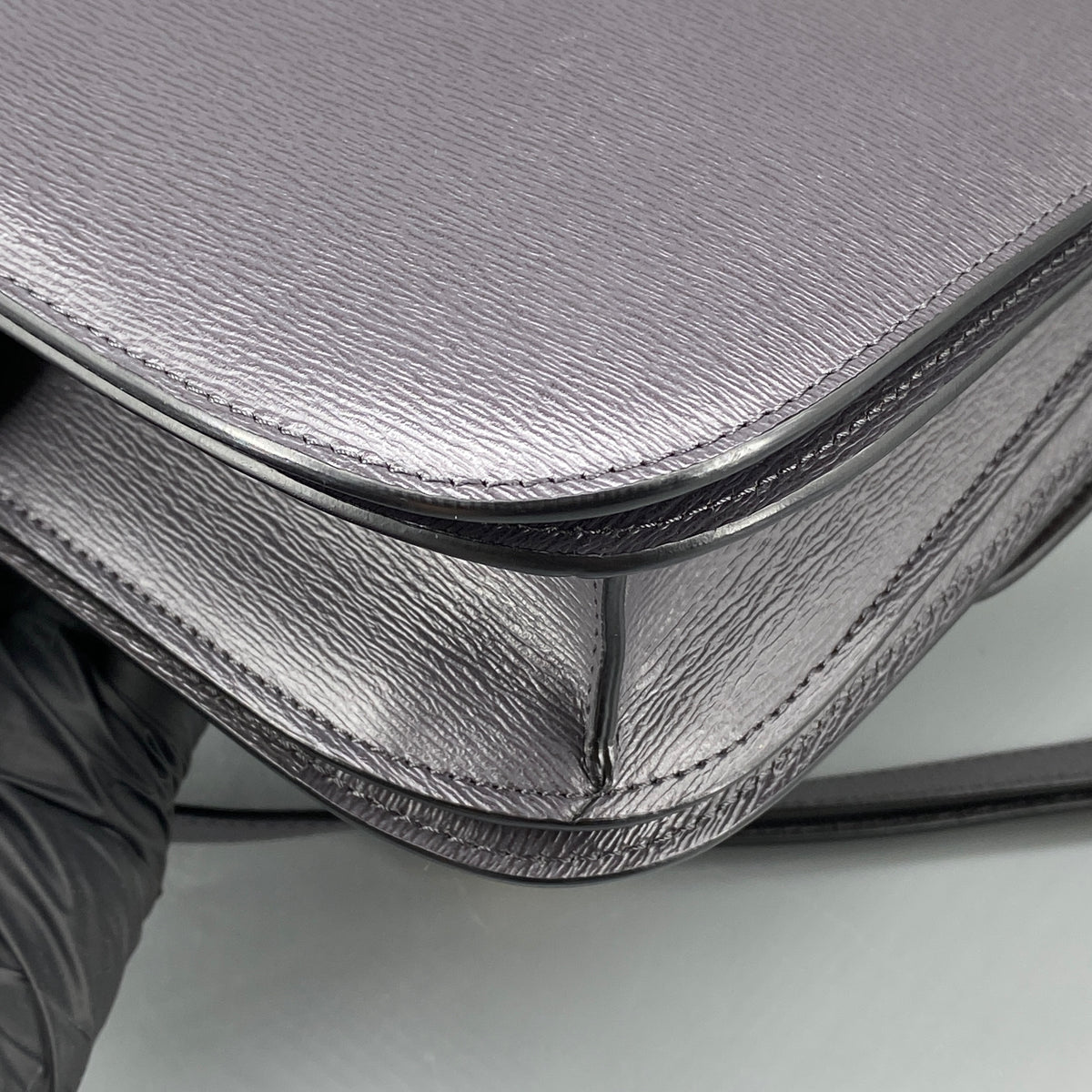 Celine Medium Liege Calfskin Classic Box Bag Deep Grey