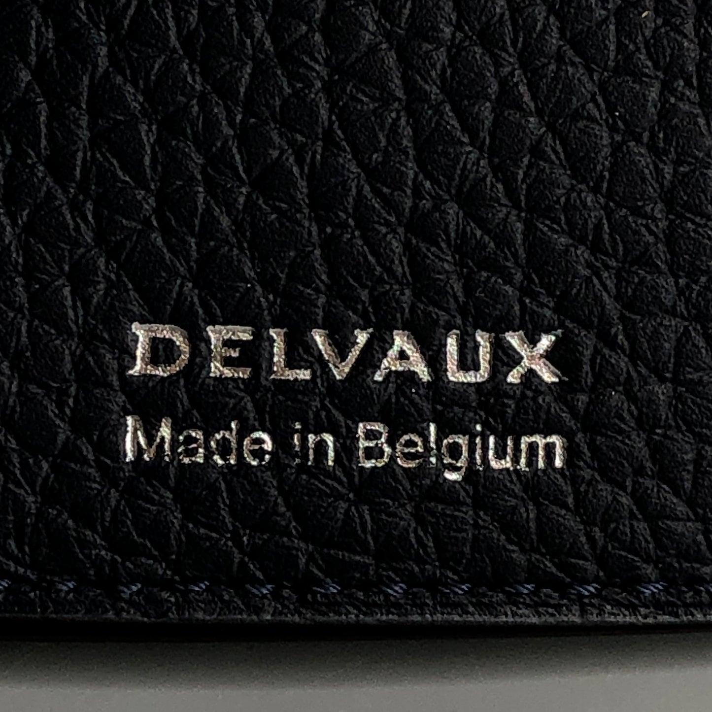 Delvaux Leather Card Holder Wallet Navy