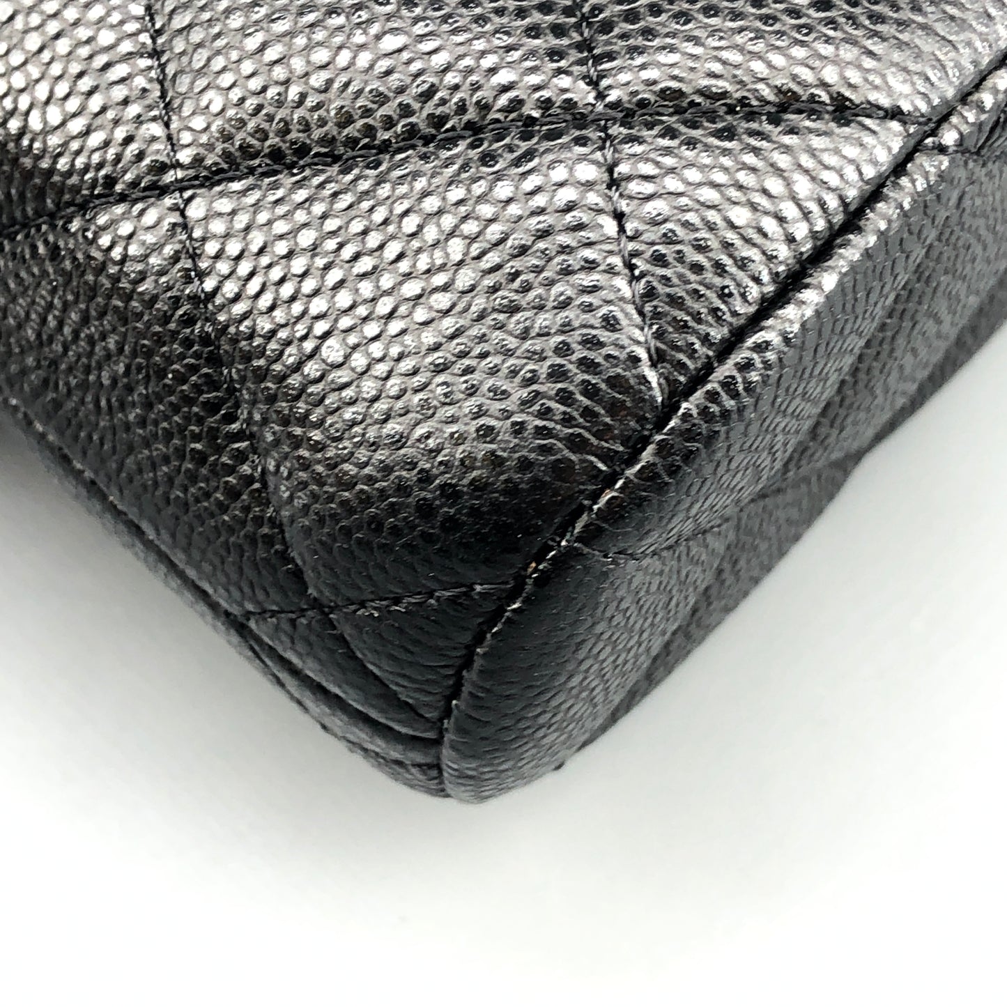 Chanel Black Caviar Quilted Mini Dome Chain Crossbody Bag