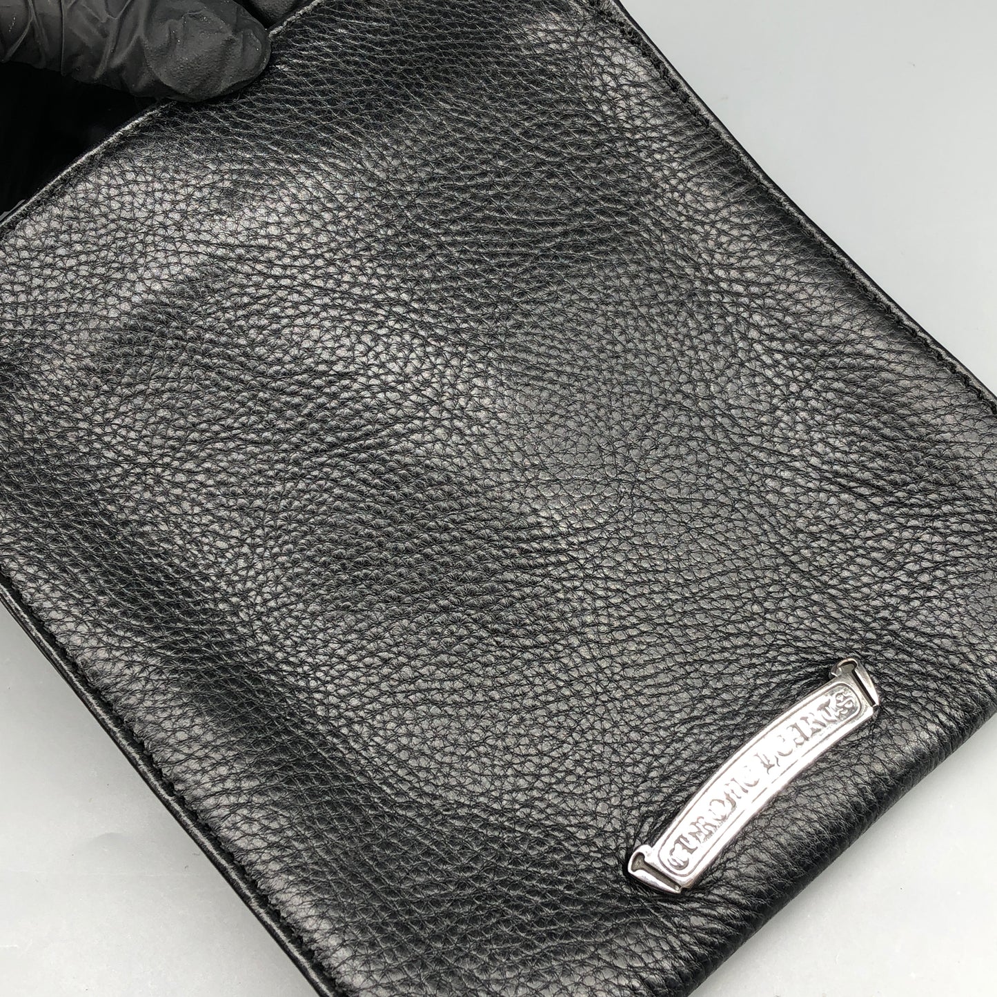 Chrome Hearts Cross Logo Leather Crossbody Bag Black