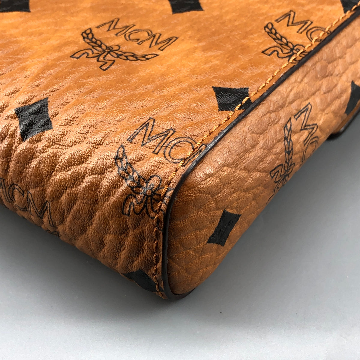 MCM Brown Visetos Chain Shoulder Bag