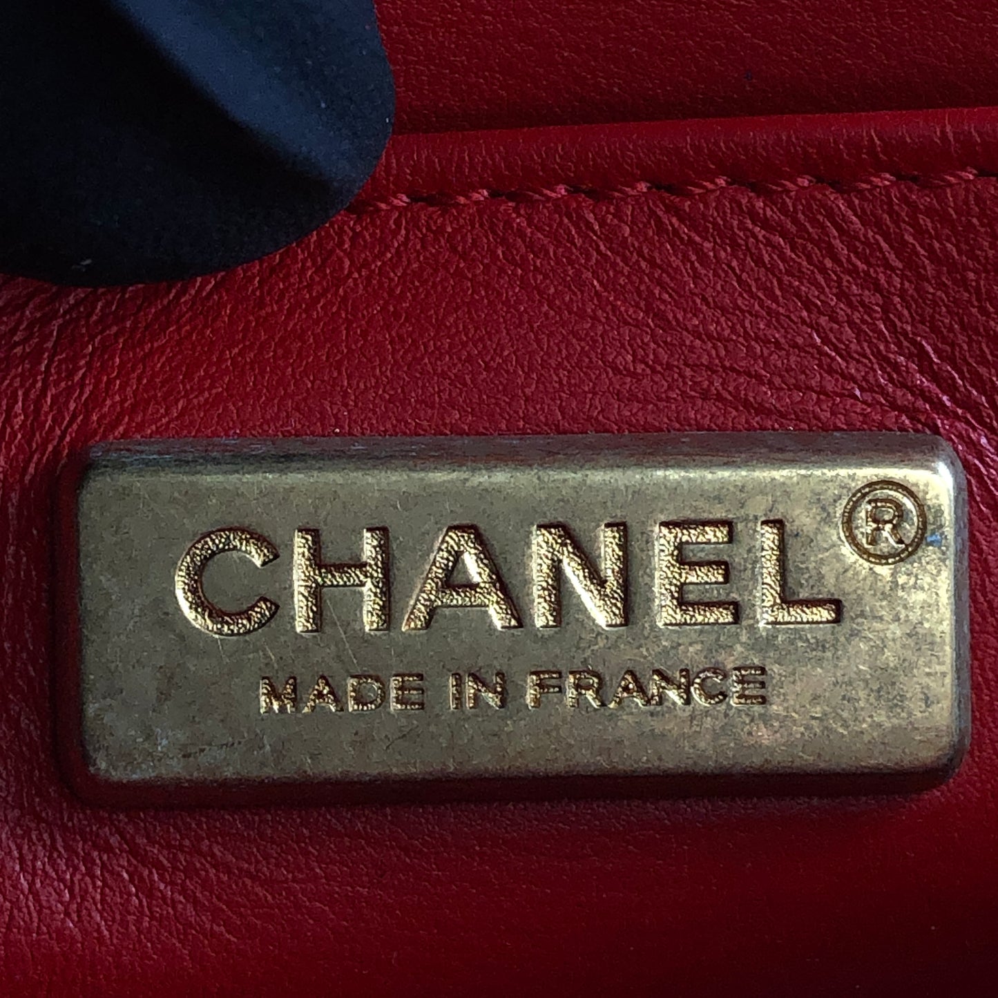 Chanel Small Red Python Leather Boy Flap Bag