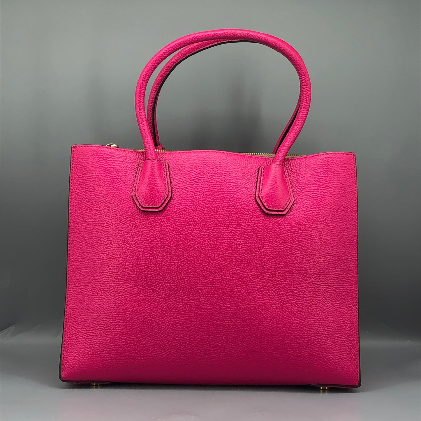 Michael Kors Pebbled Leather Tote Shoulder Hand Bag Hot Pink