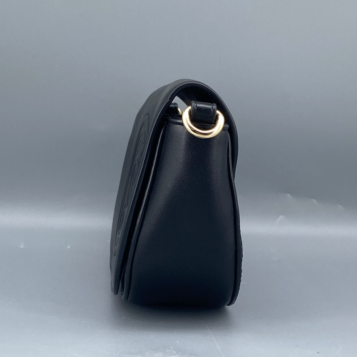 Versace Jeans Couture black saddle shoulder bag