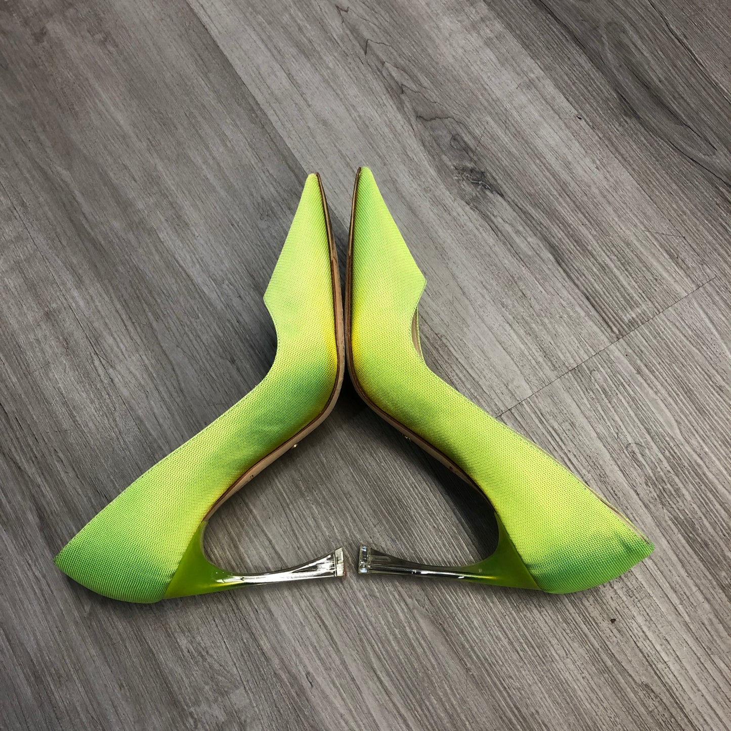 Christian Dior Cannage Pointed Toe Pumps 38 Green