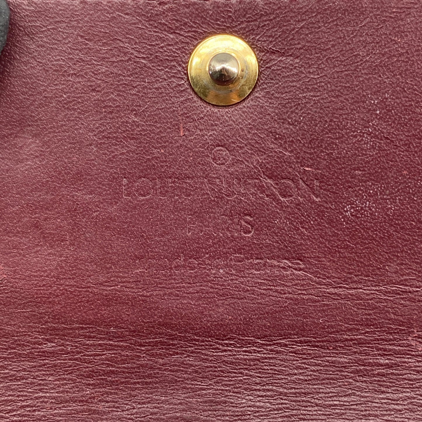 Louis Vuitton Reddish-Brown Monogram Vernis Key Wallet