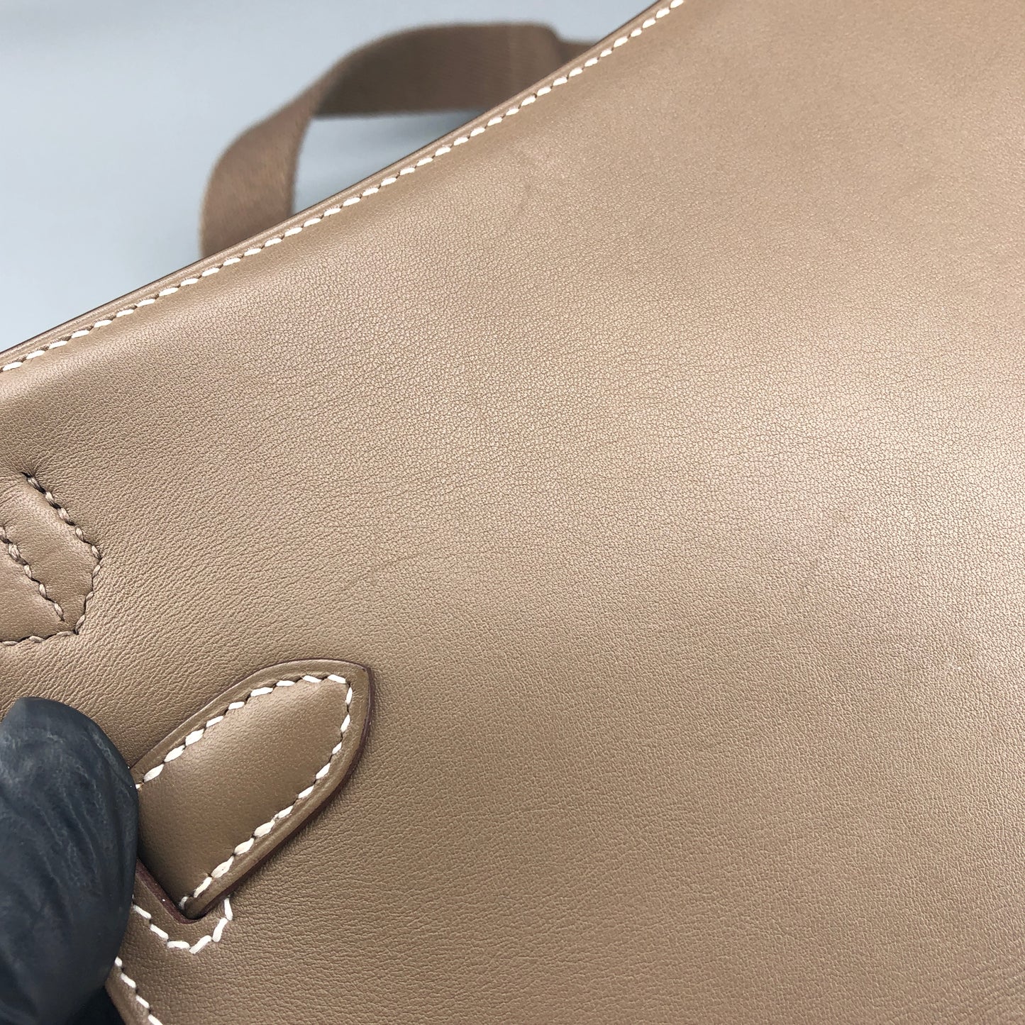 Hermes 2022 Jypsiere Mini Crossbody Bag  Swift Etoupe