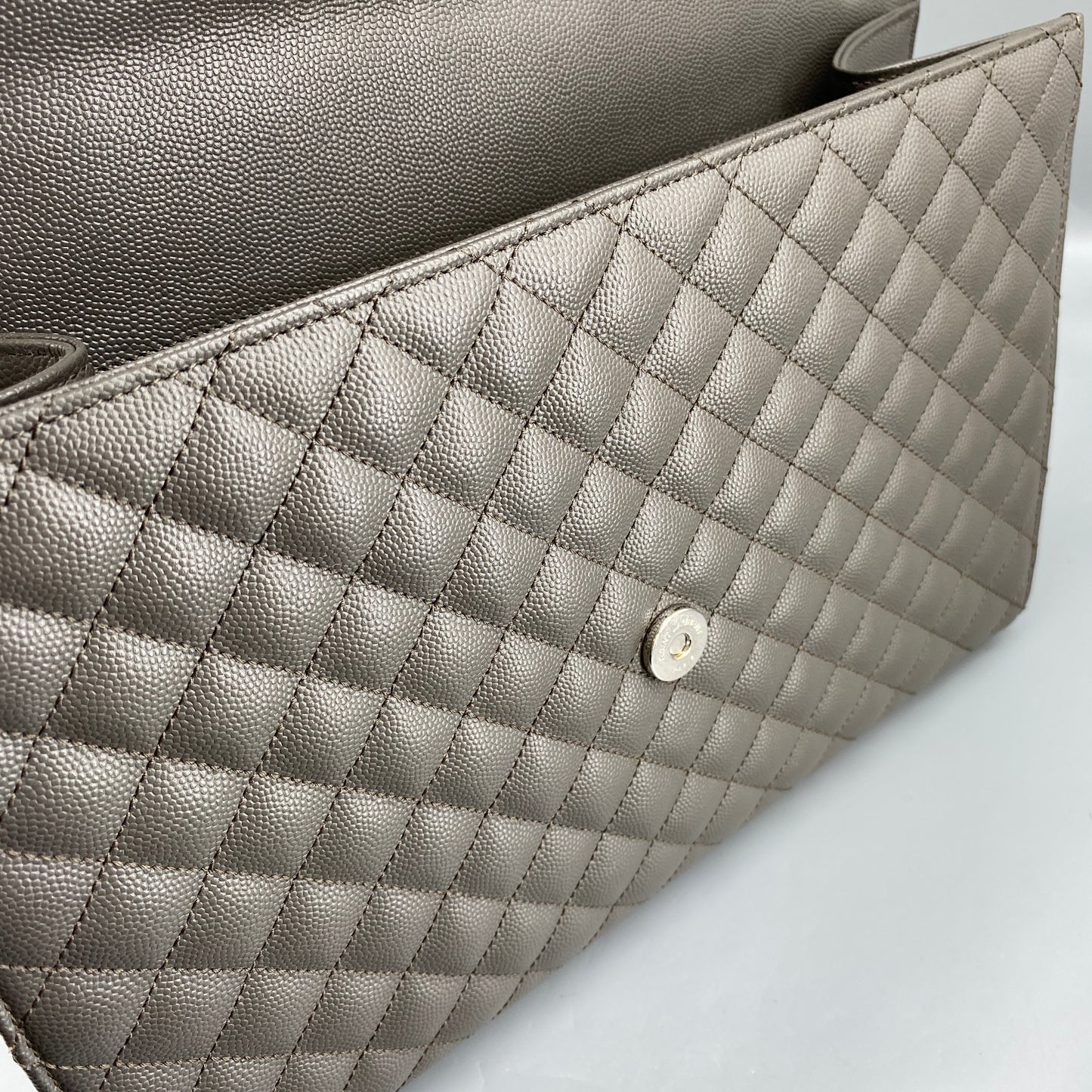 Saint Laurent Envelope Mix Matelassé Grey Chain Shoulder Bag