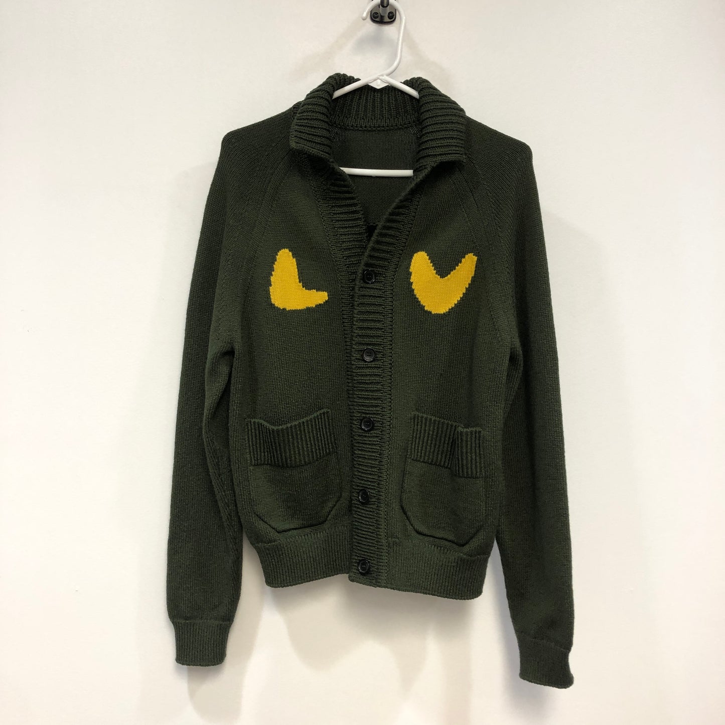 Louis Vuitton Dark Green Tiger Intarsia Cardigan Size XS
