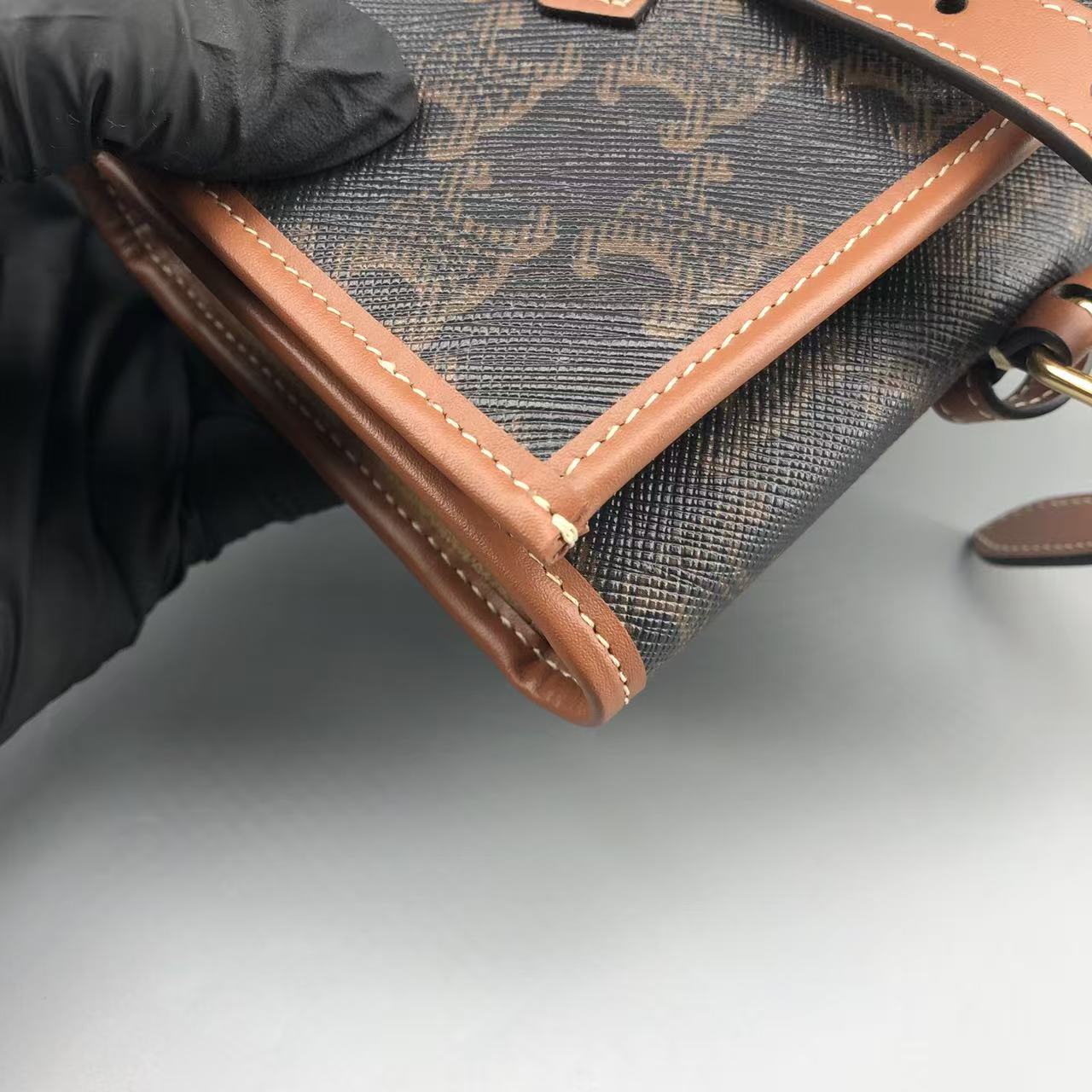 Celine Macadam Canvas Compact Wallet Pouch
