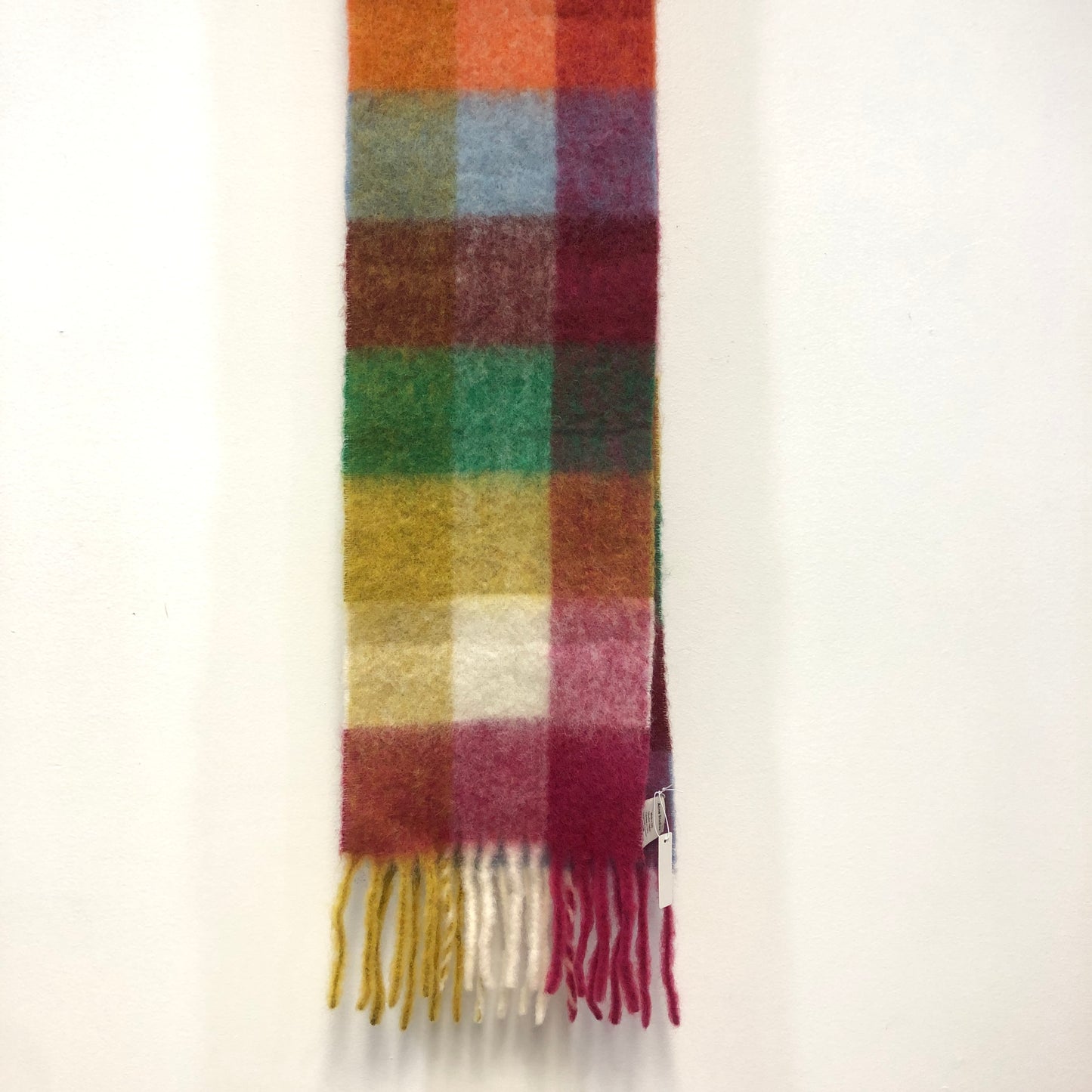Acne Studios Multi‑Color Check Fringe Scarf 218*28cm
