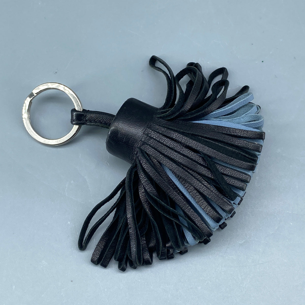Hermes Leather Tassel Bag Charm Black