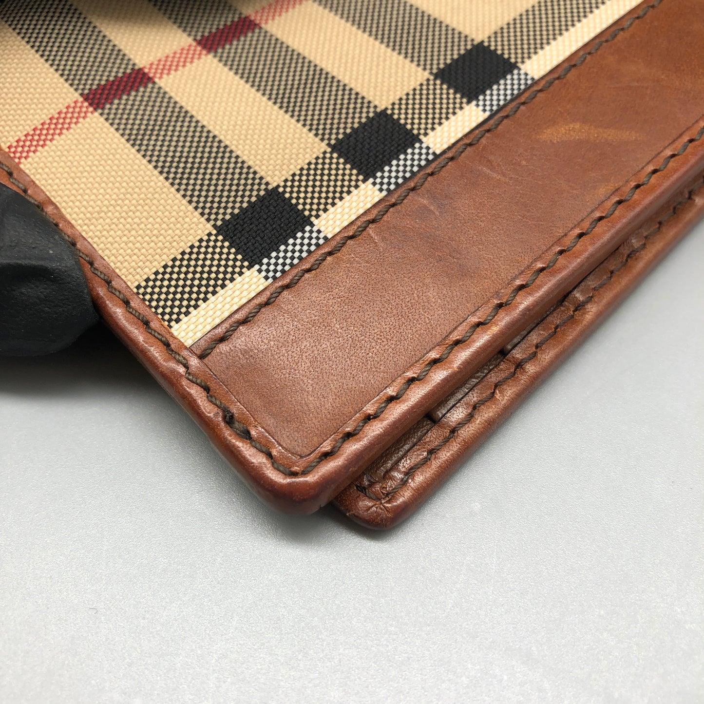 Burberry Beige/Brown Haymarket Check Long Wallet