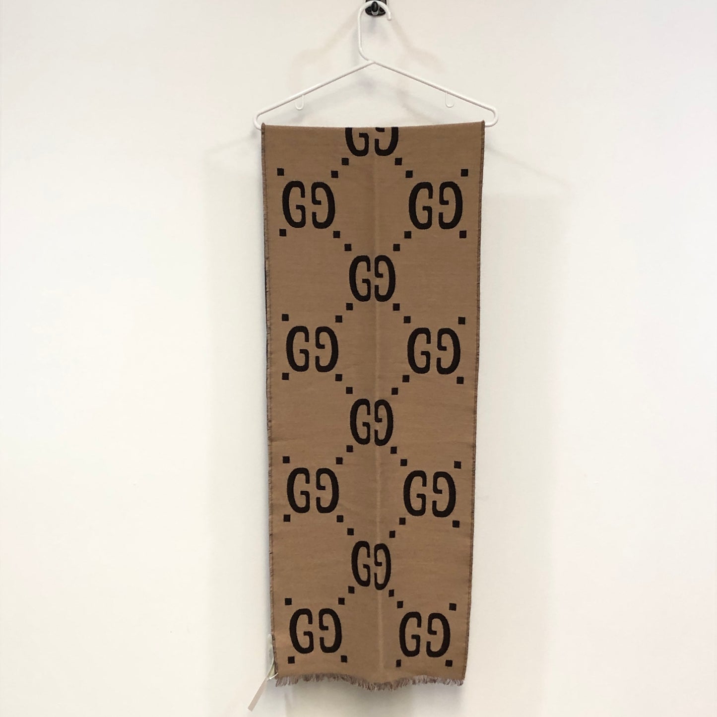 Gucci Brown Reversible Allover Pattern Scarf 184*37 cm