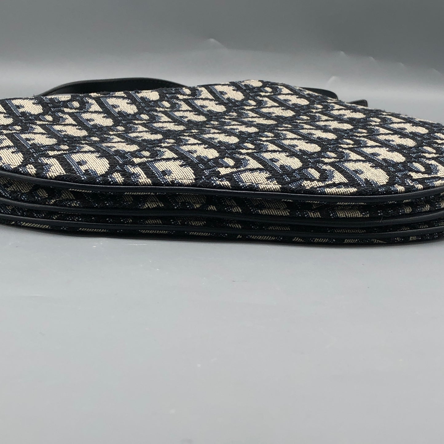 Christian Dior Mini Saddle Bag with Strap Oblique Canvas