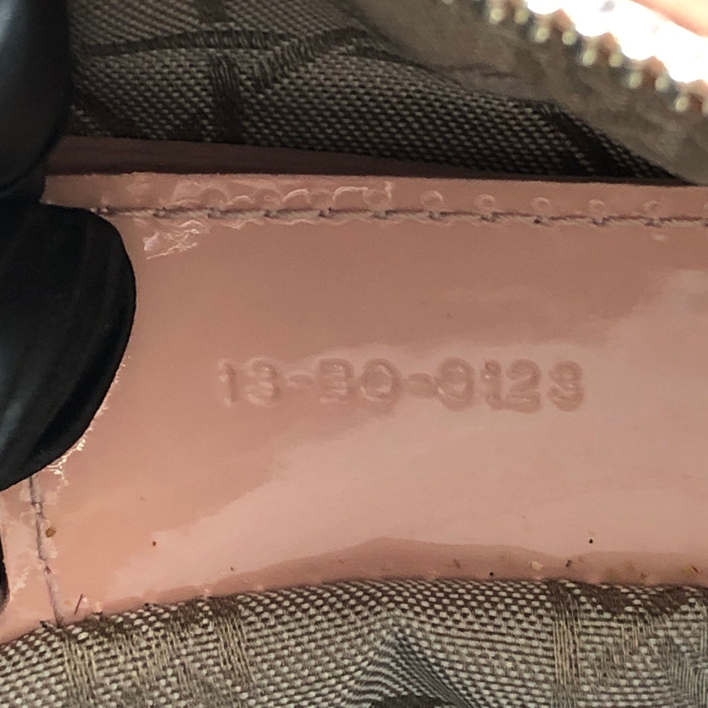 Christian Dior Lady Dior Nude Patent Cannage Leather Handbag
