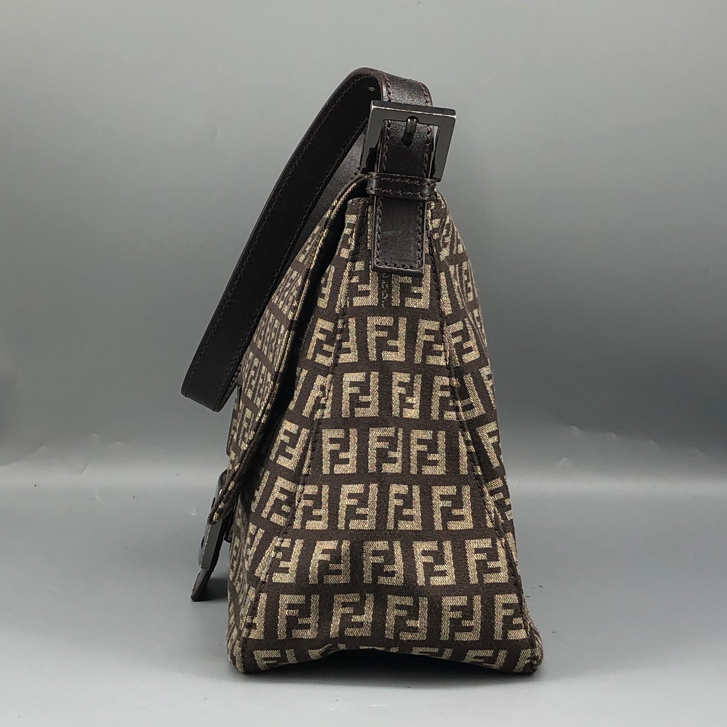 Fendi Zucca Shoulder Bag Brown