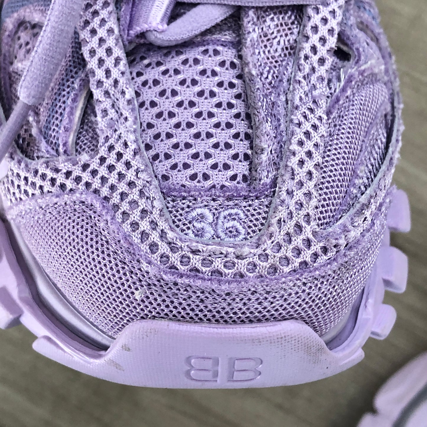 Balenciaga Women's Triple S Mesh Chunky Trainer Sneakers Size 36 Lavender Purple