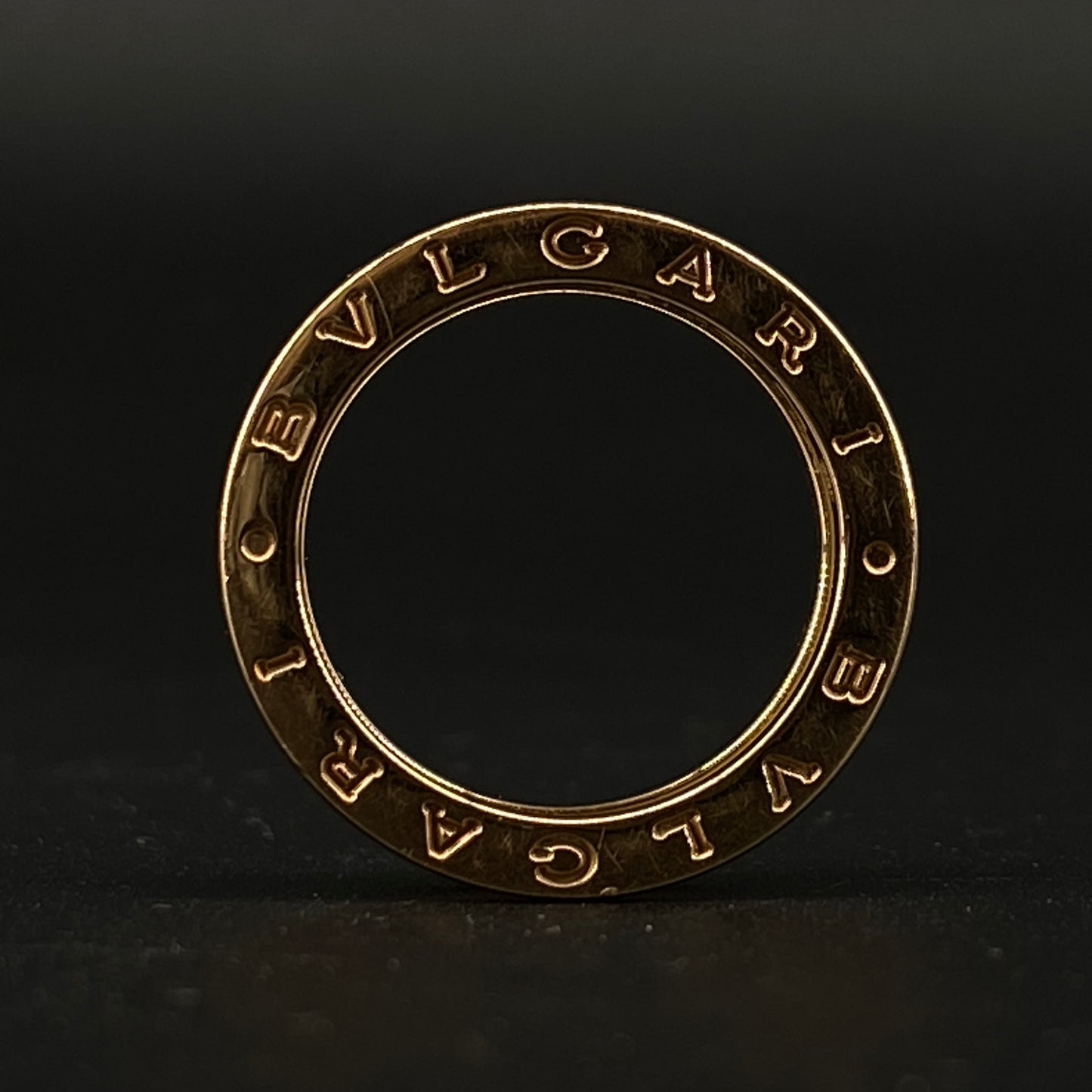 Bvlgari B.zero1 AU750 Yellow Gold White Ceramic Band Ring Size 55mm