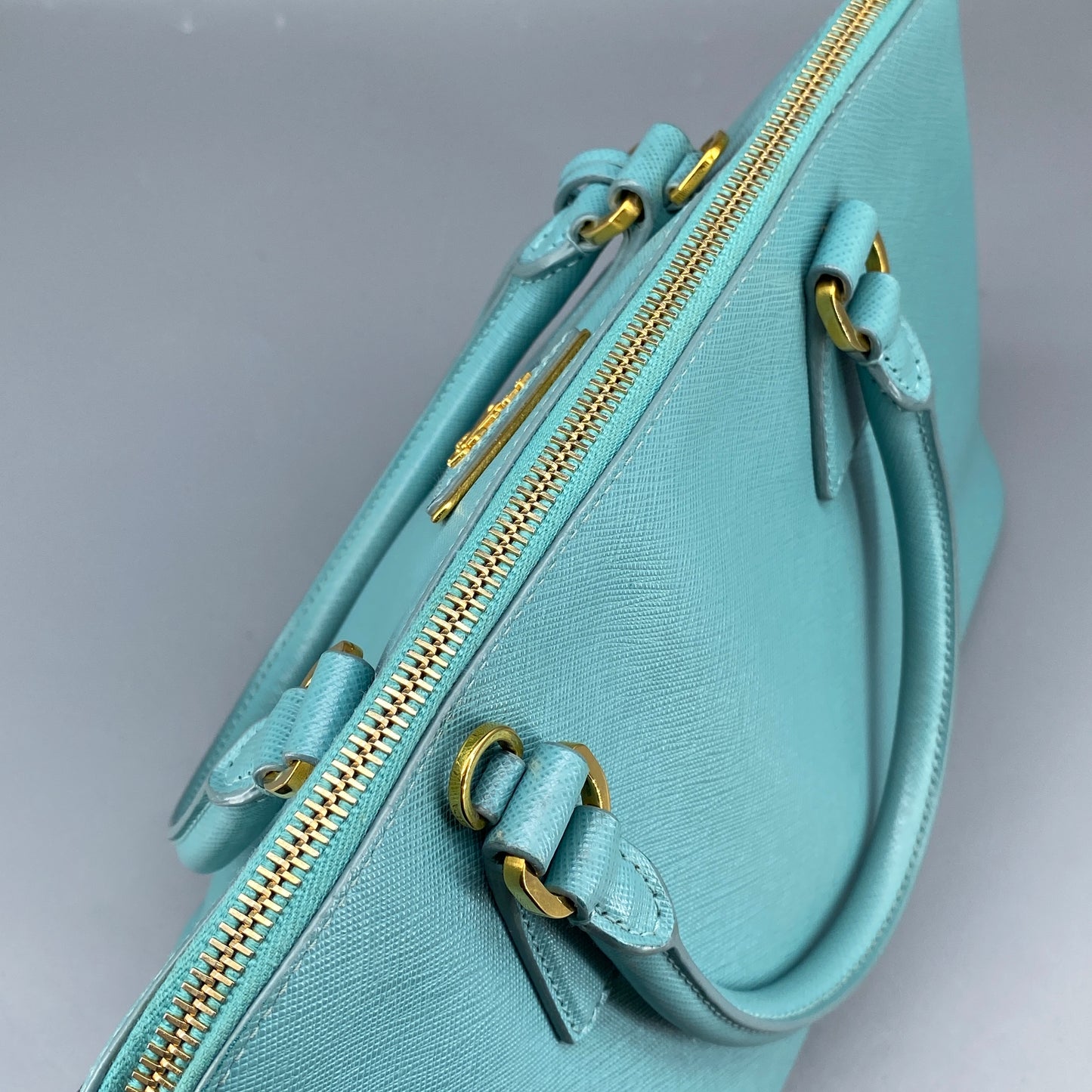 Prada Saffiano Tiffany Blue Promenade Handbag