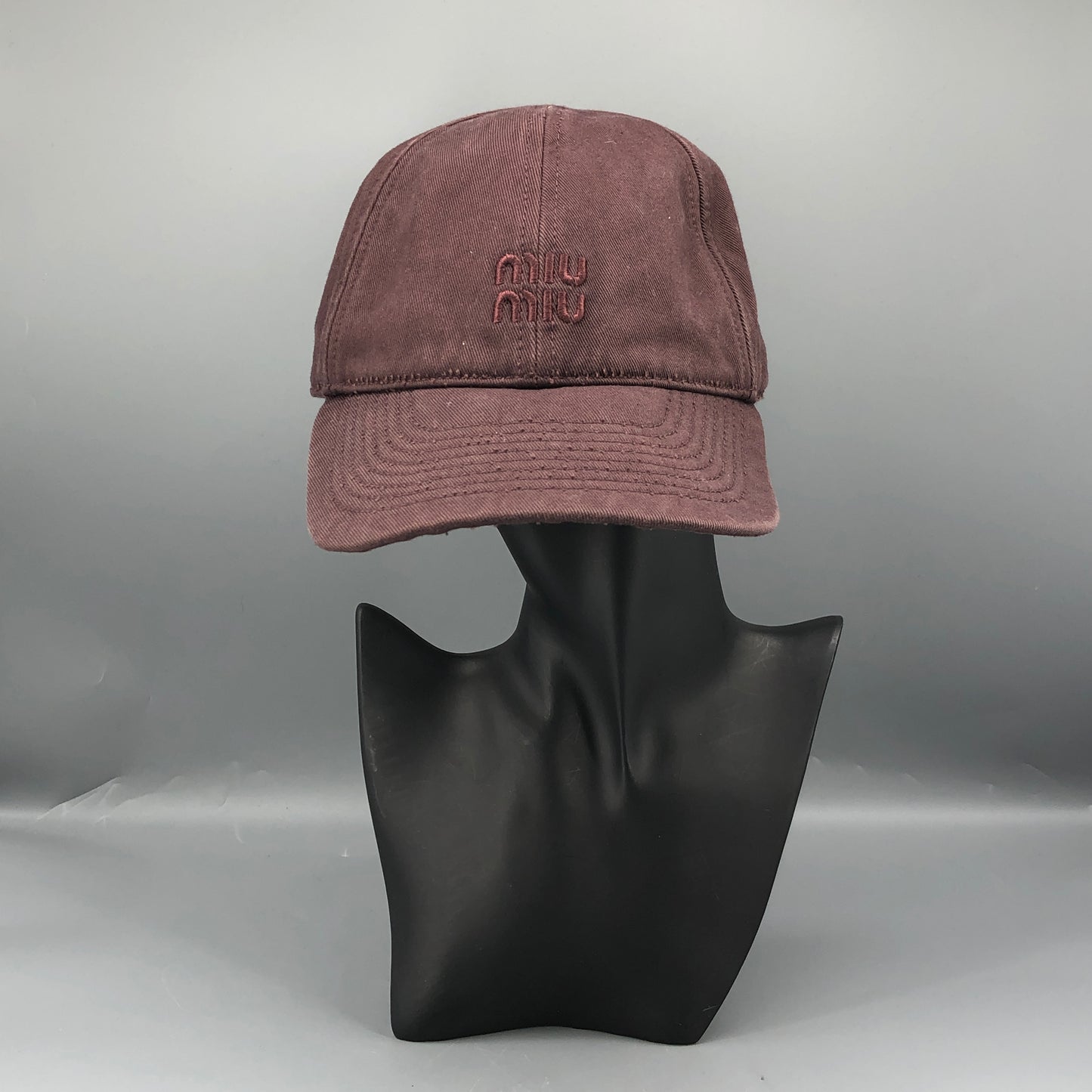 Miu Miu Logo Embroidered Baseball Cap 58 cm Dusty Plum