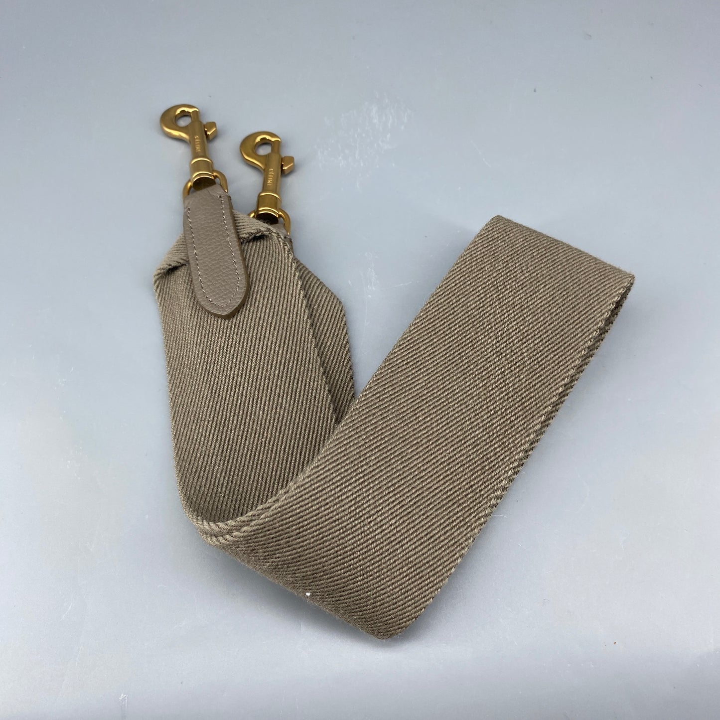 Celine Taupe Pebbled Leather Bucket Shoulder Bag
