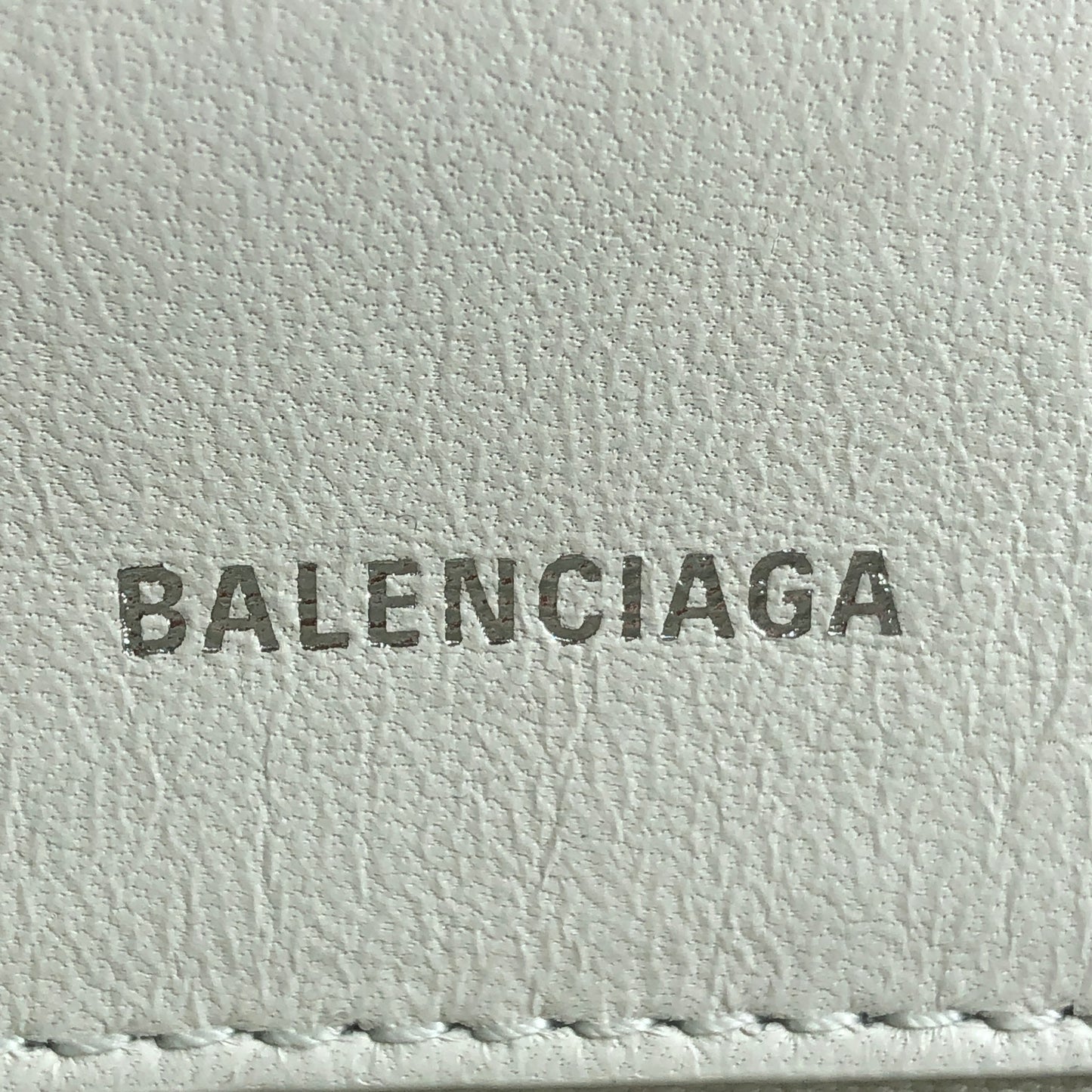 Balenciaga Hourglass Small Top Handle Bag White Smooth Calfskin