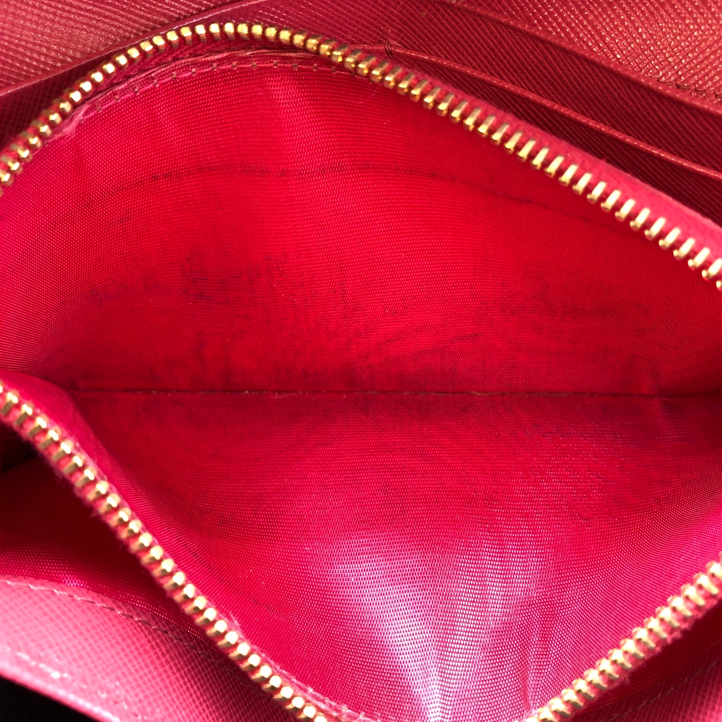 Prada Hot Pink Saffiano Leather Long Wallet