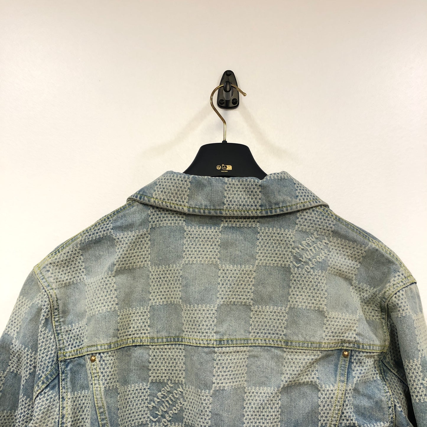 Louis Vuitton Blue Damier Denim Jacket Size 46