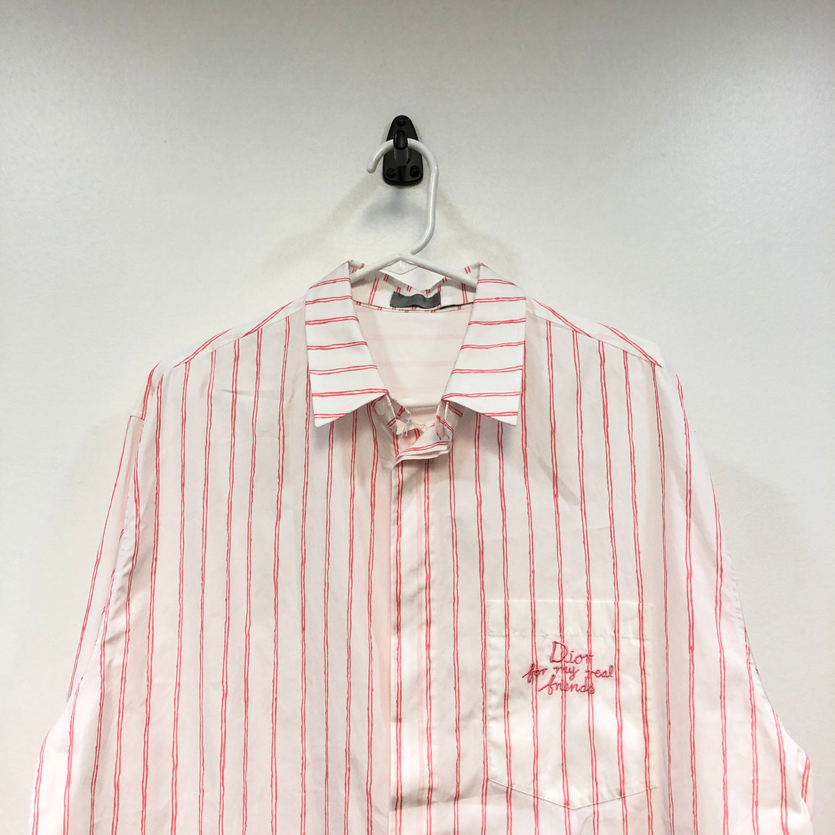 Christian Dior And HYLTON NEL Oversized Pink White Shirt size 39