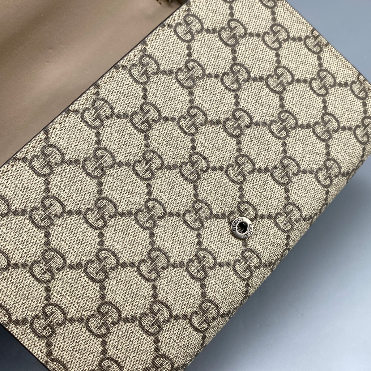Gucci Beige GG Supreme Dionysus Chain Crossbody Bag