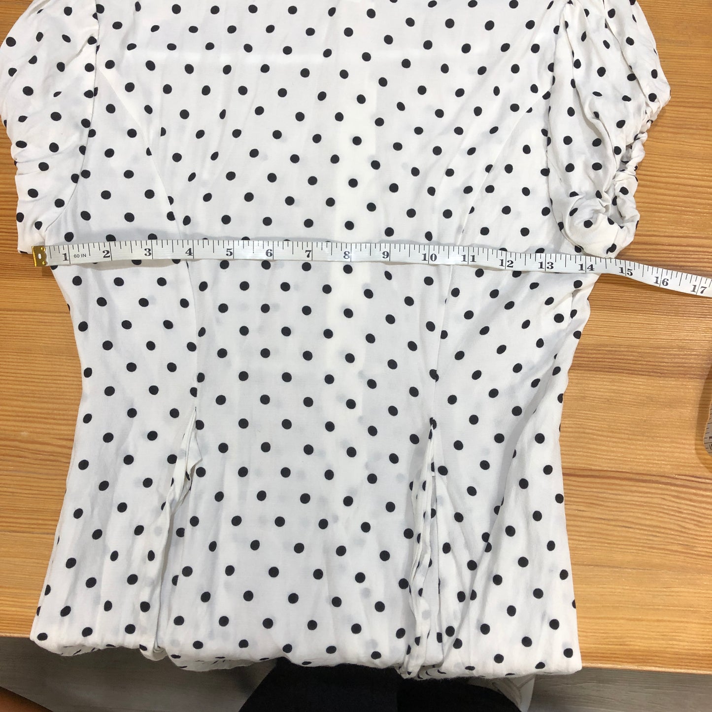 GUIZIO Black & White Polka Dot Shirt Dress S