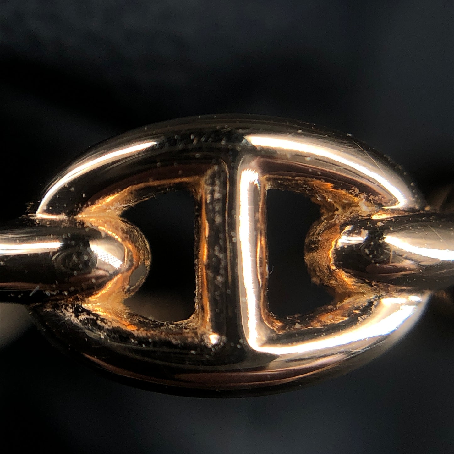 Hermes Chaine d'Ancre AU750 18K Rose Gold Band Ring Size 53mm