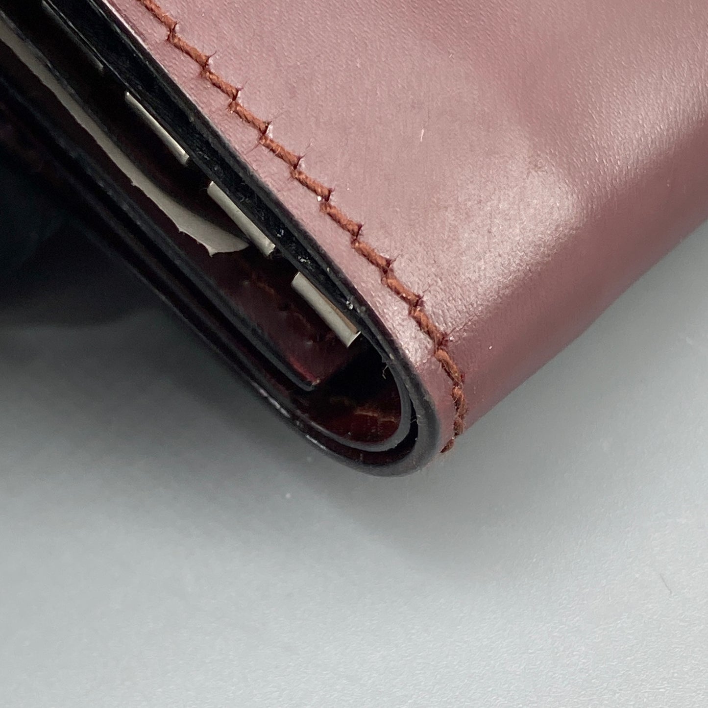 Ferragamo Reddish-Brown Leather Key Case
