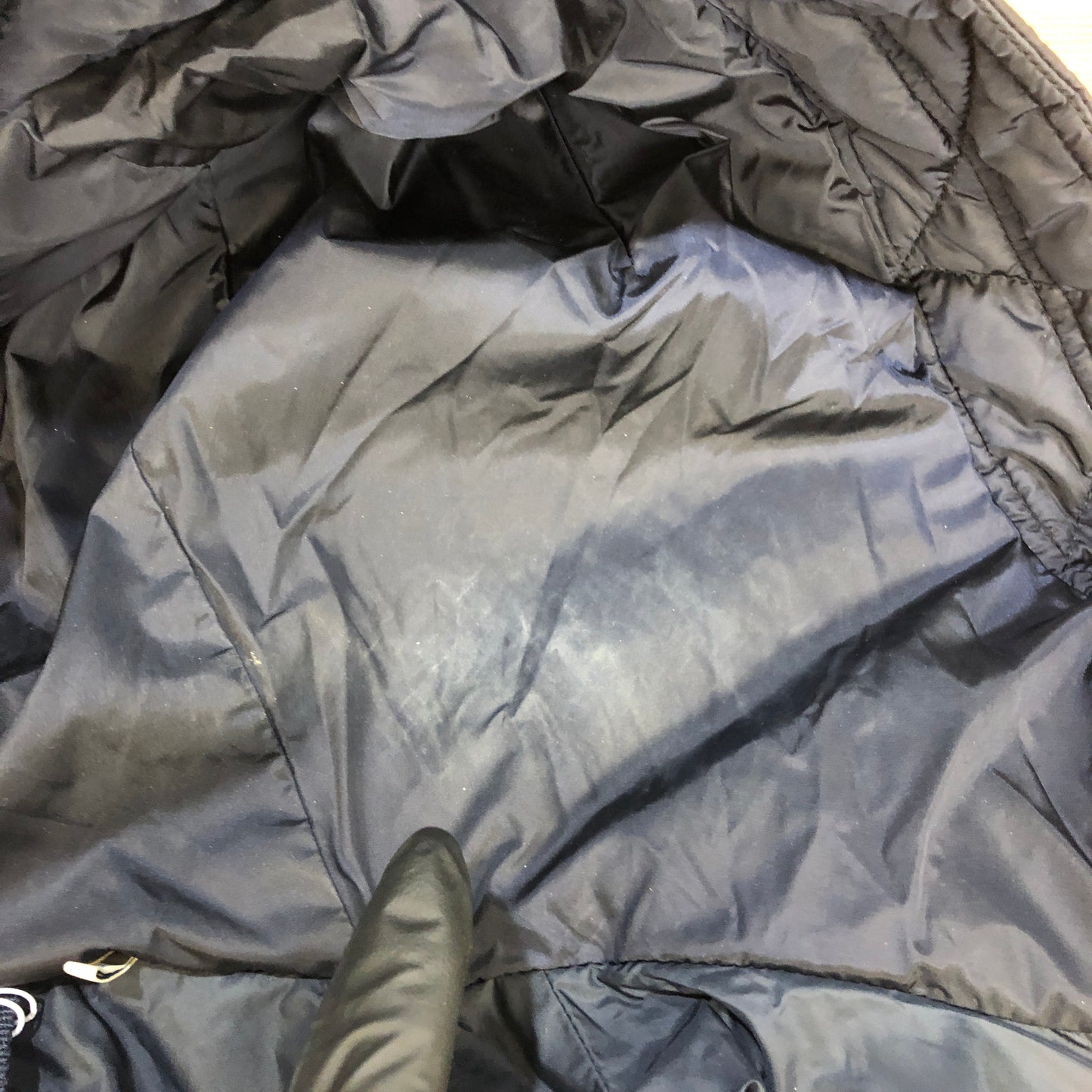 Moncler Dark Blue Quilted Down Jacket Size 00