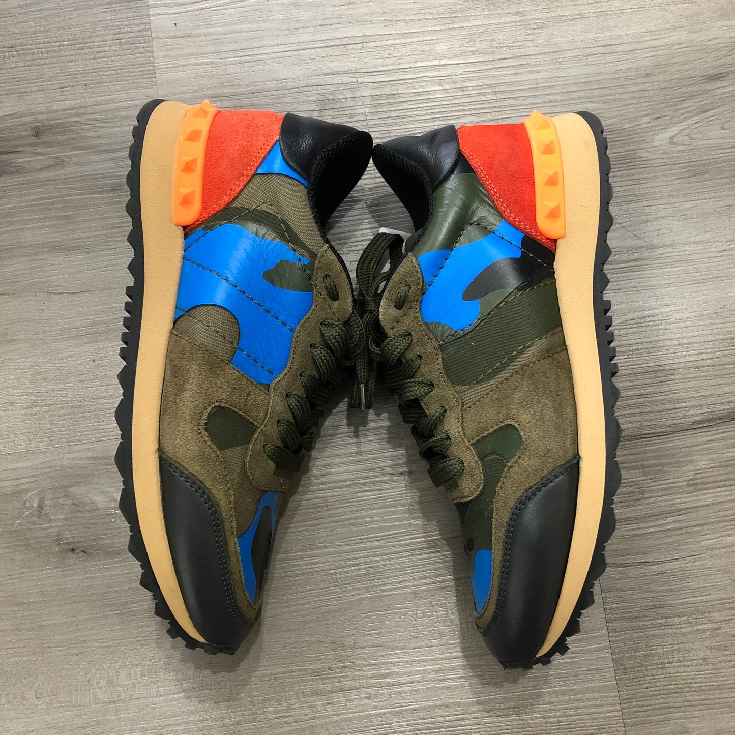 Valentino Women's Multicolor Camo Rockstud Sneakers Size 36