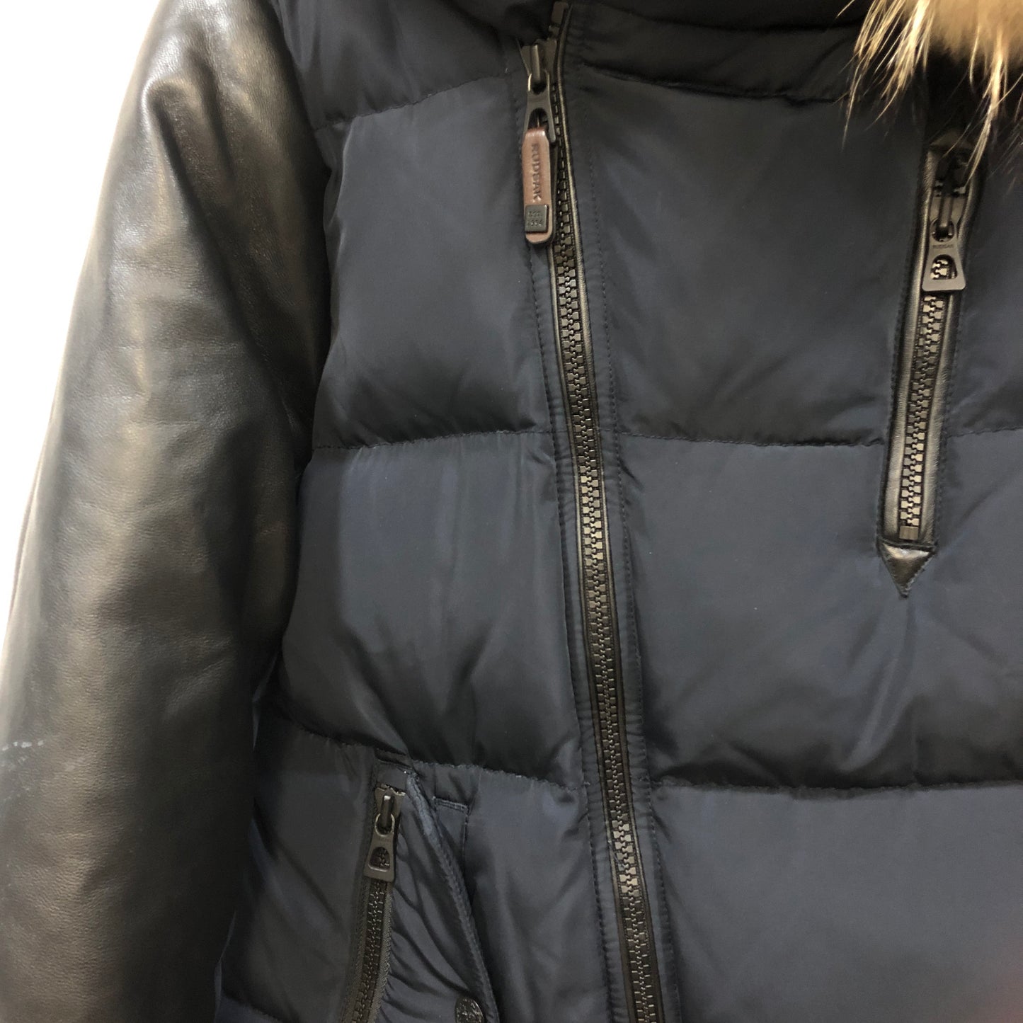 Rudsak Fur-Trimmed Down Jacket Size M Black