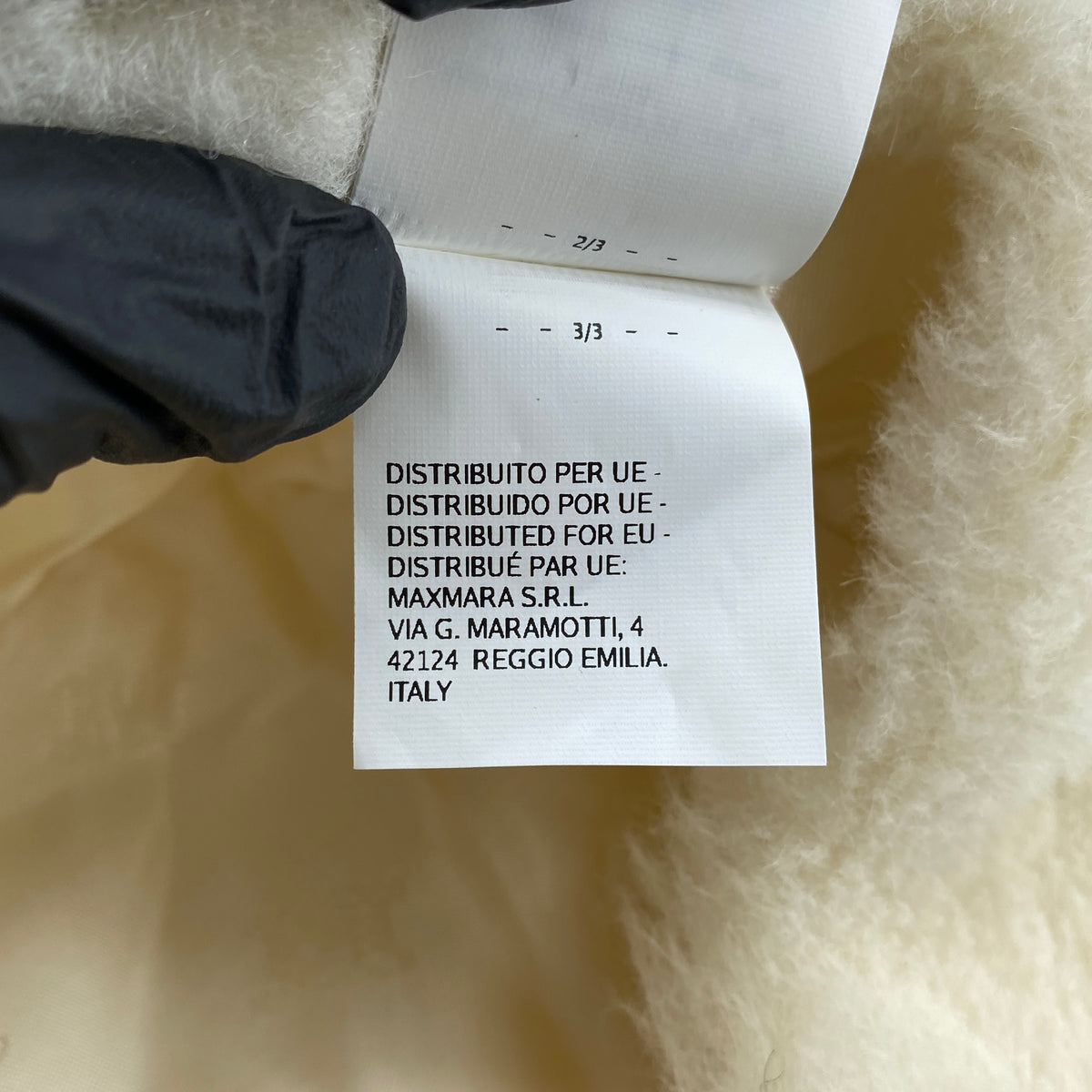 Maxmara Cream Teddy Fuzzy Wool Hat Size 58cm