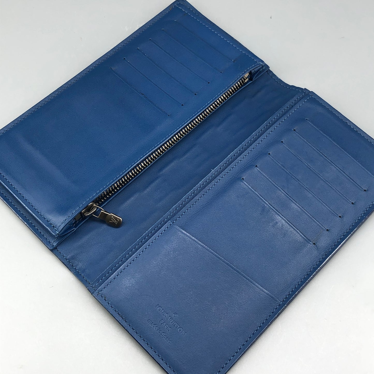 Louis Vuitton Blue Damier Infini Leather Long Wallet