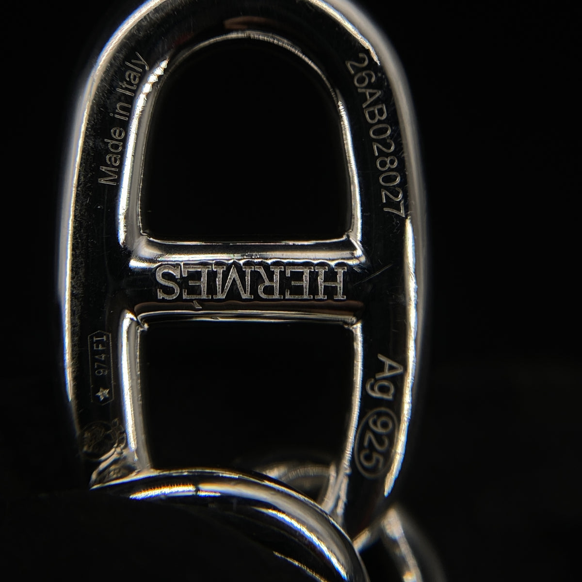 Hermes Silver Toggle Necklace Chaine d'Ancre Pendant