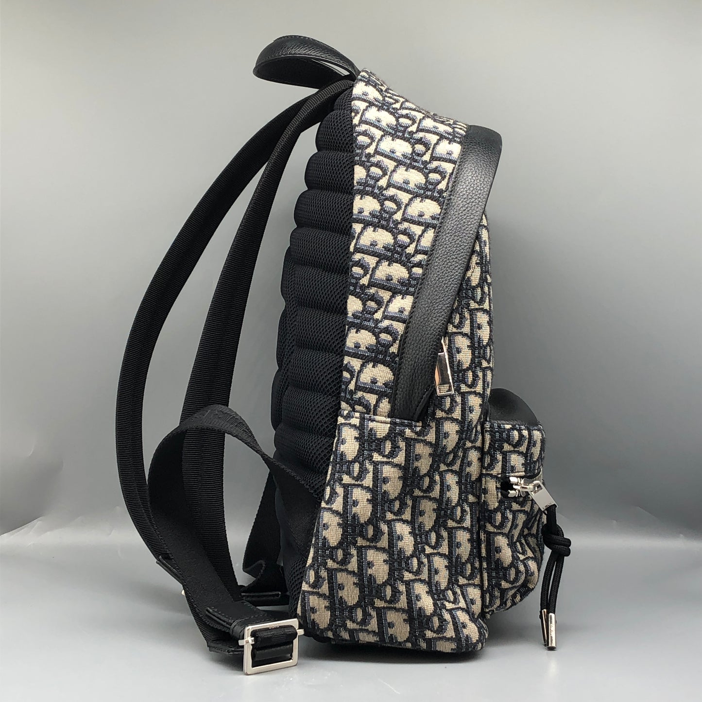 Christian Dior Oblique Galaxy Canvas Backpack Grey/Navy/Black