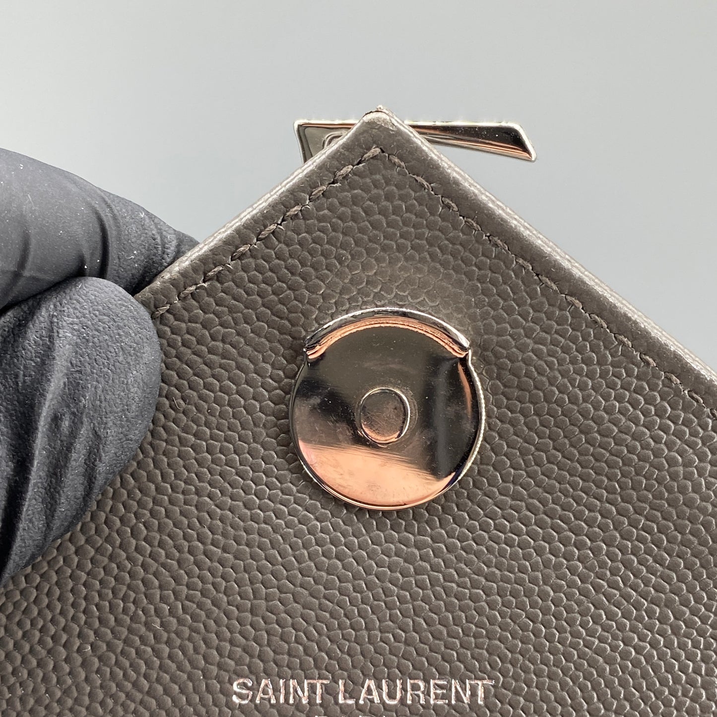 Saint Laurent Envelope Mix Matelassé Grey Chain Shoulder Bag