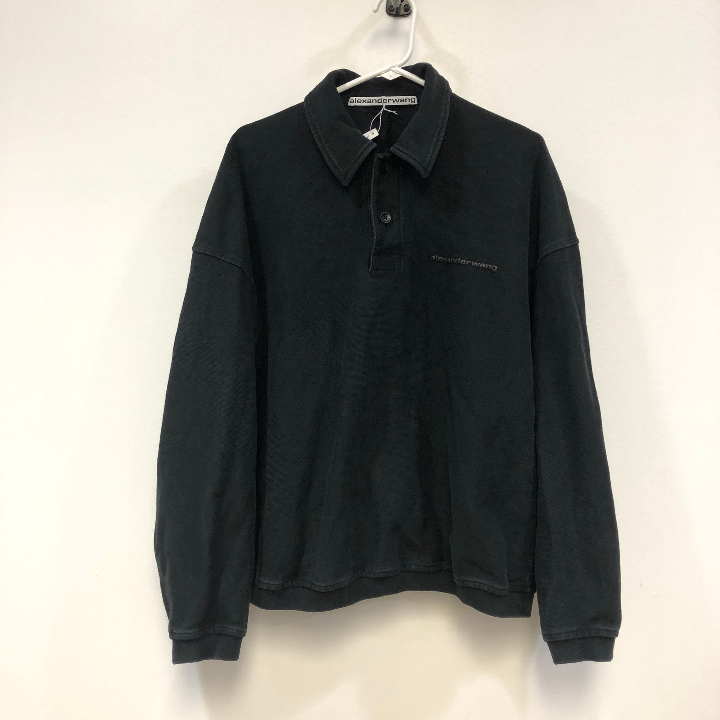 Alexanderwang Long Sleeve Polo Sweatshirt Size XS Black